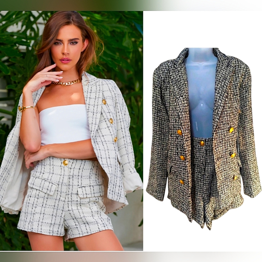 Bishop + Young SET - Blazer - Size Medium AND Shorts- Size Large New With Tags